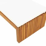vidaXL Transat 1-personne Marron 200 x 55 x 94cm Bois d'acacia massif