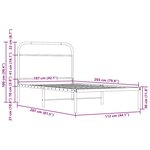 vidaXL Cadre de lit sans matelas 107x203 cm chêne sonoma
