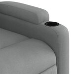 vidaXL Fauteuil de massage inclinable gris clair tissu
