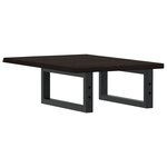 vidaXL Étagère de vasque murale acier et bois de chêne massif