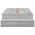 vidaXL Cadre de lit de rangement Gris Sonoma 90x200 cm