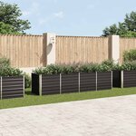 vidaXL Lit surélevé de jardin Anthracite 320x80x77 cm Acier galvanisé