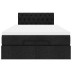 vidaXL Lit ottoman avec matelas noir 120x200 cm tissu