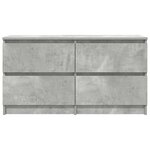 vidaXL Meuble TV gris béton 100x35x54 cm bois d'ingénierie
