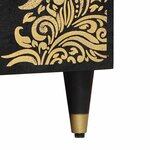 vidaXL Table basse Noir 80 x 50 x 40 cm Bois de mangue massif