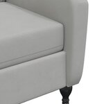 vidaXL Fauteuil de massage inclinable gris clair velours
