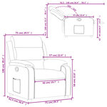 vidaXL Fauteuil inclinable Crème Tissu