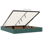 VidaXL Cadre de lit ottoman avec matelas vert foncé 180x200 cm velours