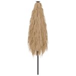vidaXL Parasol de jardin avec LED et mât en acier marron 388x388x248cm