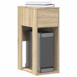vidaXL Support de tour d'ordinateur et tiroir chêne sonoma 30x44x74 cm