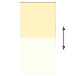 vidaXL Store enrouleur occultant jaune largeur du tissu 65 7 cm