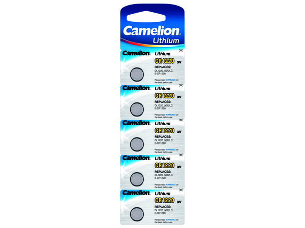 Pack de 5 piles Camelion Lithium CR1220 3V CAMELION