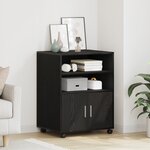 Cabinet roulant vidaXL Chêne noir 60x48x81 cm Bois d'ingénierie
