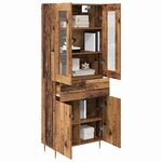 vidaXL Haut Armoire avec tiroir 2 Pièces Bois ancien Bois d'ingénierie