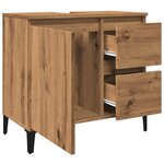 vidaXL Armoire lavabo chêne artisanal 65x33x60 cm bois d'ingénierie