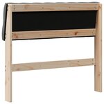 vidaXL Tête de lit capitonnée Gris foncé 90 cm Pin massif