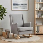 vidaXL Chaise à bascule Gris clair 62 x 80 x 85 cm Bouclé