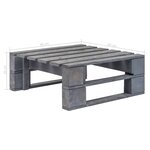 vidaXL Pouf palette de jardin Bois de pin imprégné de gris