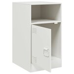vidaXL Table de chevet blanc 34 5x39x62 cm acier