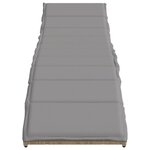 vidaXL Chaises longues lot de 2 avec coussins beige résine tressée