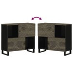 vidaXL Buffet noir 80x33x75 cm bois massif de manguier