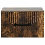 vidaXL Cabinet de chevet mural Chêne fumé 34 5 x 33 x 20 cm