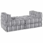 vidaXL Coussin 4 Pièces Gris clair 70 x 70 x 54 cm Polyester