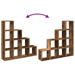 vidaXL Étagère séparatrice de pièce à 4 niveaux vieux bois