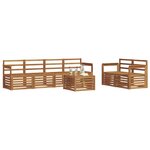 vidaXL Ensemble de canapés d'extérieur 7 Pièces Naturel
