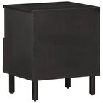 vidaXL Tables de chevet 2 Pièces noir 40x33x46 cm bois de manguier solide