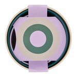 Pots de fleur 14 cm blanc vert violet 14 x 13.8 x hauteur 12 cm - Intérieur 100 recyclé