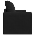 vidaXL Canapé-lit au sol 2-en-1 Noir 148x71x83 cm Velours