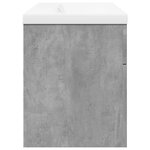 vidaXL Armoire lavabo de salle de bain avec bassin intégré gris béton