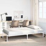 vidaXL Cadre de lit sans matelas pliable blanc 90x190 cm acier
