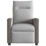 vidaXL Fauteuil de massage inclinable électrique gris nuage tissu