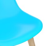 vidaXL Chaises à manger lot de 4 bleu plastique