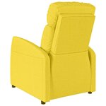 vidaXL Fauteuil inclinable Jaune clair Tissu
