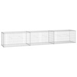 vidaXL Mur en gabion avec couvercles Acier galvanisé 300 x 50 x 50 cm