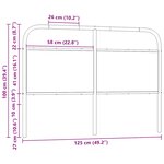 vidaXL Tête de lit chêne marron 120 cm acier et bois d'ingénierie