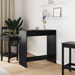 vidaXL Table de bar Chêne noir 102 x 50 x 103 5 cm Bois d'ingénierie
