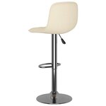 vidaXL Tabourets de bar lot de 2 crème tissu