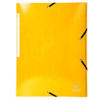 Chemise 3 rabats élastiques Max Capacité IDERAMA Carte pelliculée 425g Jaune x 25 EXACOMPTA