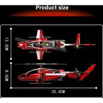 Mould King 24022 - Jeu de construction Hélicoptère Sparrow