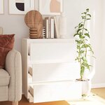 vidaXL Buffet Blanc 60x34x75 cm Bois massif de pin