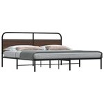 vidaXL Cadre de lit en métal sans matelas chêne marron 180x200 cm