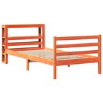 vidaXL Cadre de lit sans matelas cire marron 90x190 cm bois pin massif