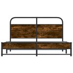 vidaXL Cadre de lit sans matelas 150x200 cm chêne fumé bois ingénierie