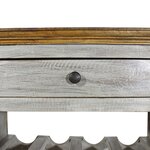 vidaXL Casier à bouteilles bois d'acajou massif 55x23x85 cm