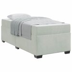 vidaXL Cadre de lit avec matelas Gris clair 80 x 200 cm tissu