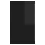 vidaXL Étagères cube murales 4Pièces Noir brillant 80x15x26 5 cm